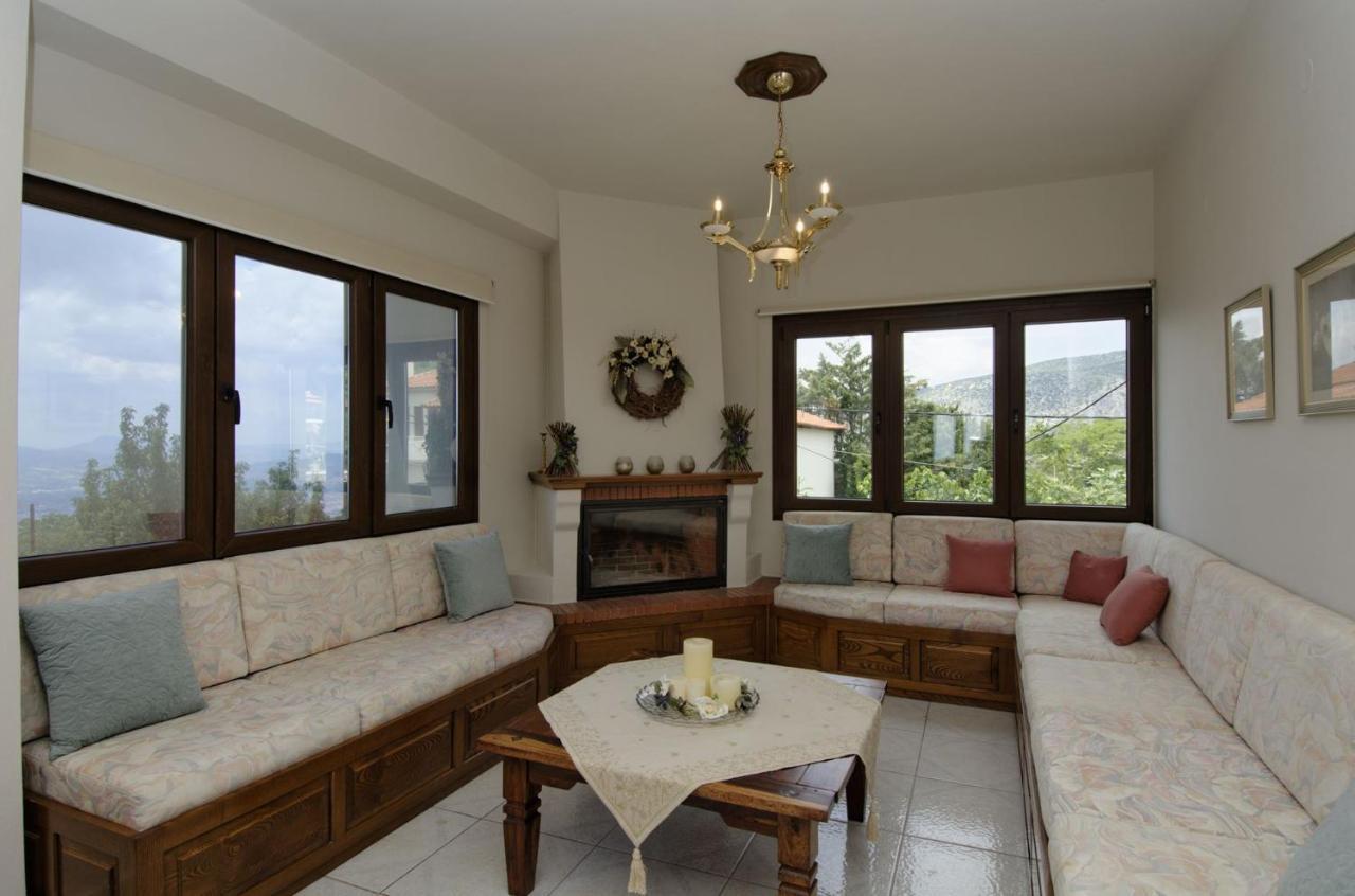 Iatrou House- Villa With Incredible View Portariá Exteriör bild
