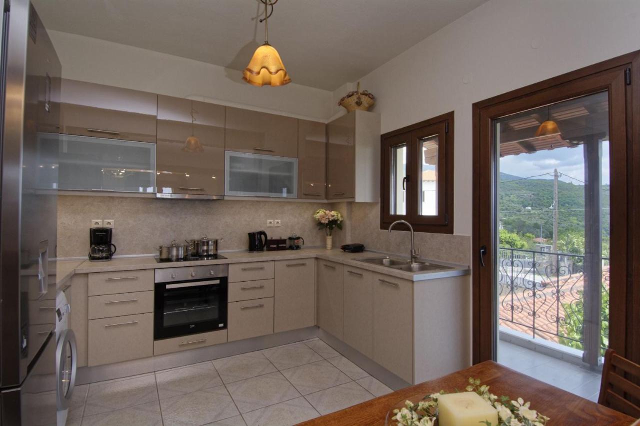 Iatrou House- Villa With Incredible View Portariá Exteriör bild
